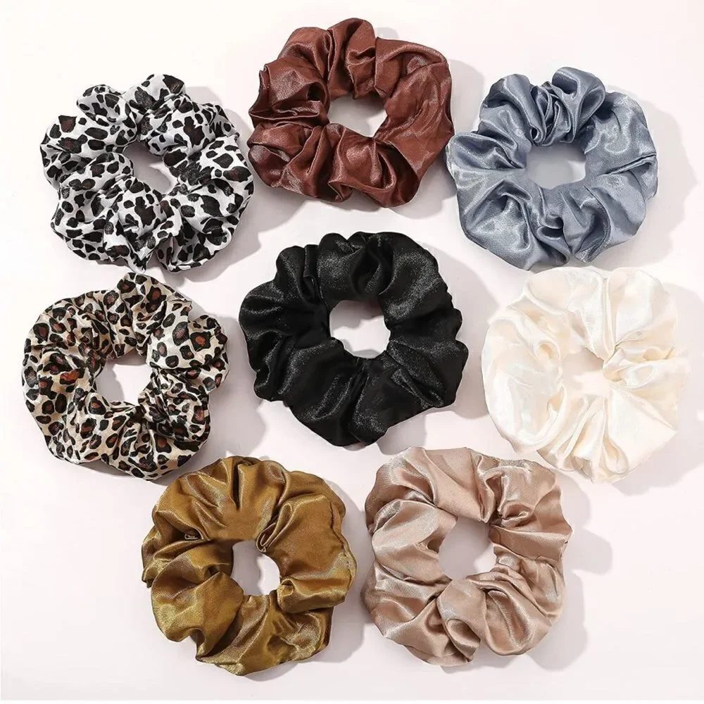Colorful Silky Hair Scrunchies
